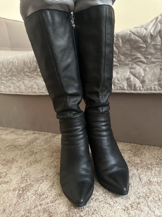 Сапоги 38 р зима шкіра чоботи щ