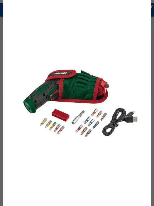 Aparafusadora recarregável com bits intercambiáveis ​​4V parkside