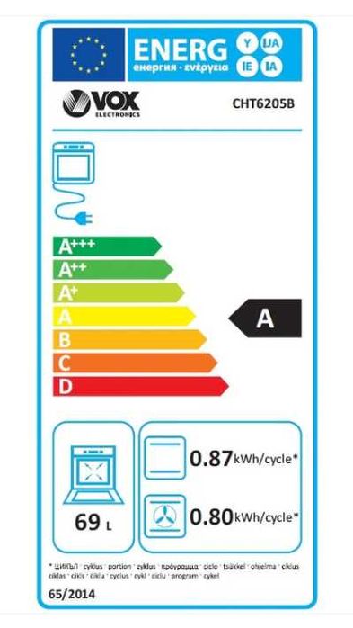 Fogão Elétrico VOX CHT 6205 B Forno Elétrico, 69L, Preto NOVO EM CAIXA
