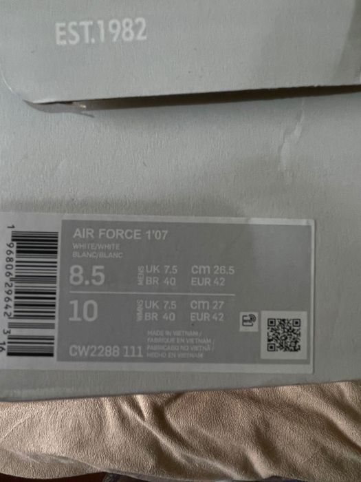 Air Force Nike brancas