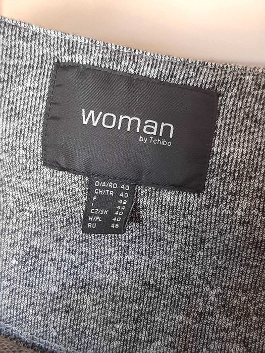 Szara bluza dresowa elegancka z długim rękawem Tchibo rozmiar 40 / M/L