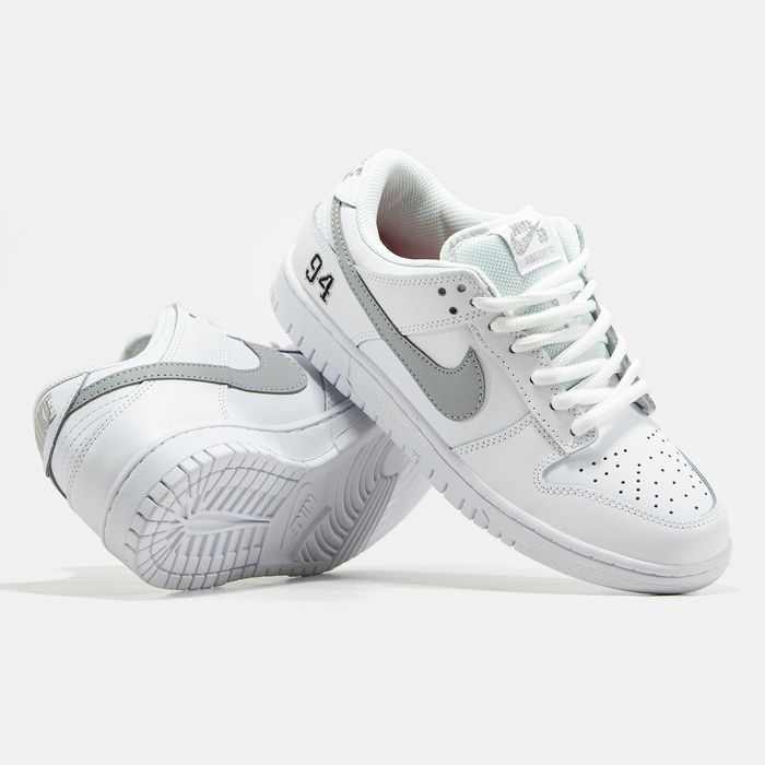 Кросівки Кроссовки Nike SB Dunk Low x Supreme White Белый Білий Кросовки повсякденні