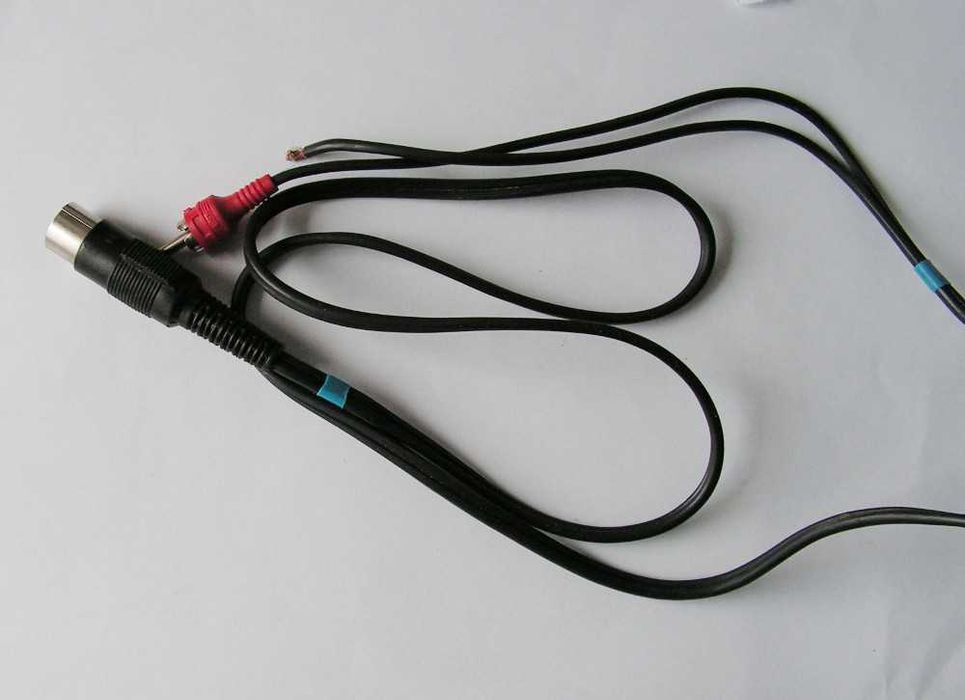 Wtyk wtyczka WM-660, WW-1 + przewód, PRL, Unitra