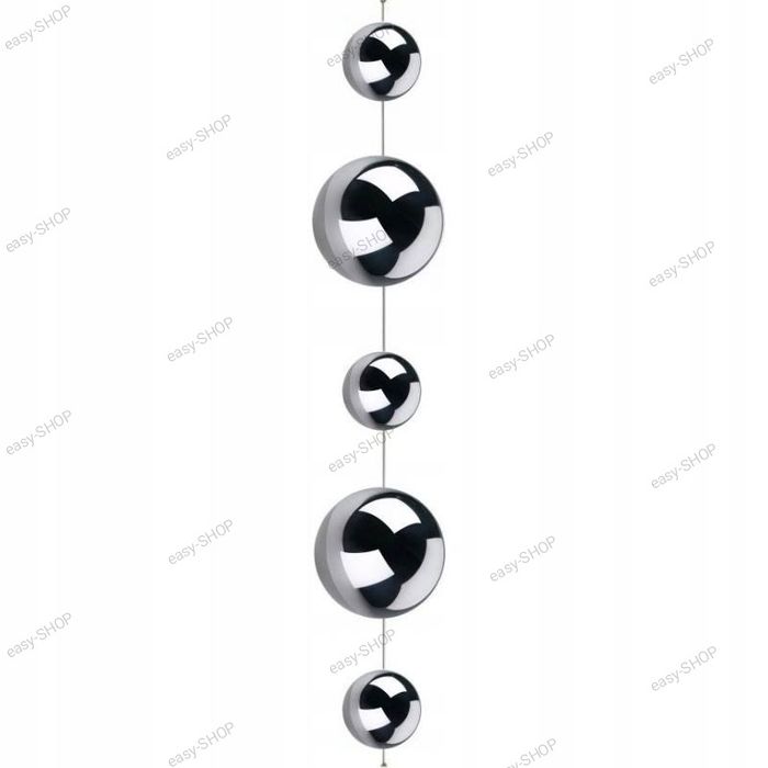 Girlanda 5 srebrnych kul dekoracja okna