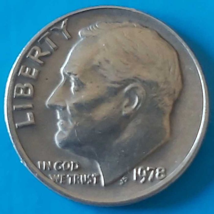 Lot of 3 One Dime Coins from 1978, USA, Featuring Franklin Roosevelt