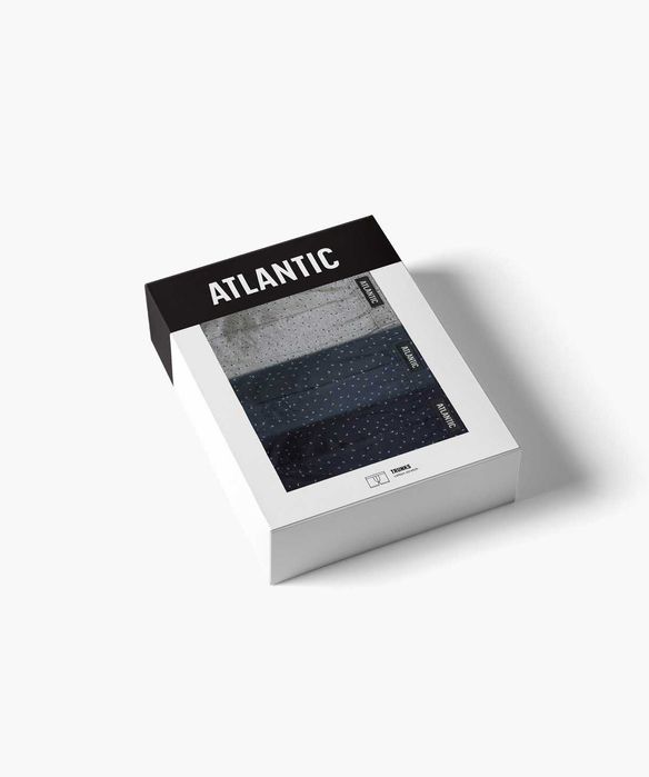 Чоловічі труси ATLANTIC шорти боксери бавовна АТЛАНТІК набір 3 штуки