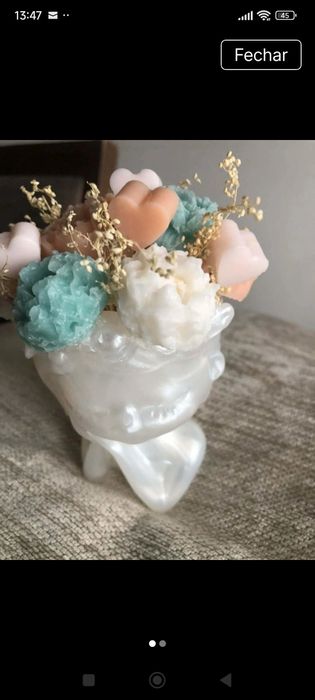 Vaso decorativo resina