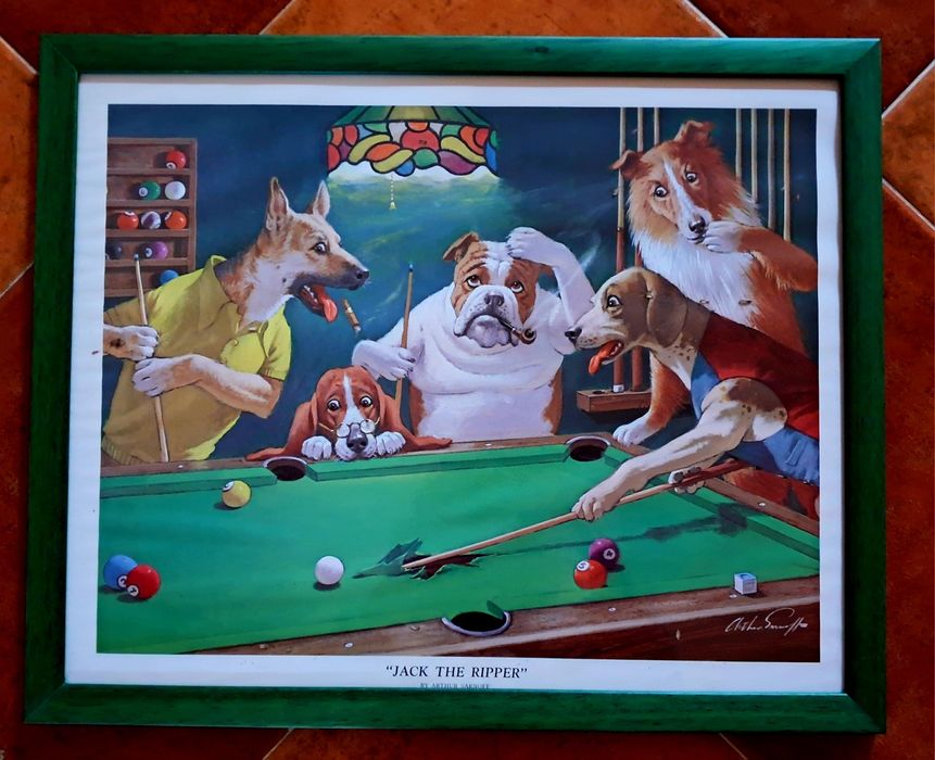 Quadros  Cães Snooker 54×44