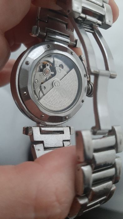 Часы Cartier Pasha с синим циферблатом и браслетом из нержавеющ стали