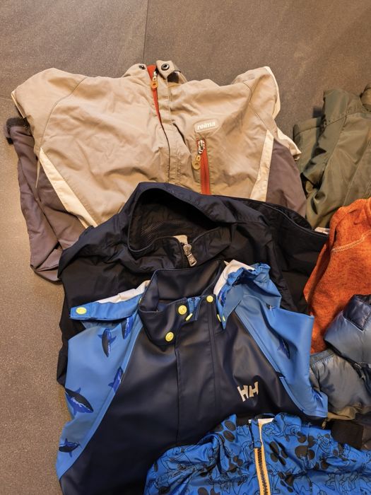 Zestaw ubrań paka ciuchów chłopiec 122 134 kurtka kamizelka bluza