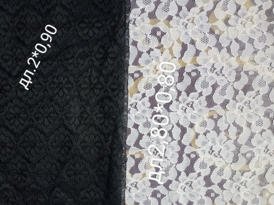 Отрезы тканей СССР.Гипюр. Атлас. Ткань на полотенце. Отрез Марли.