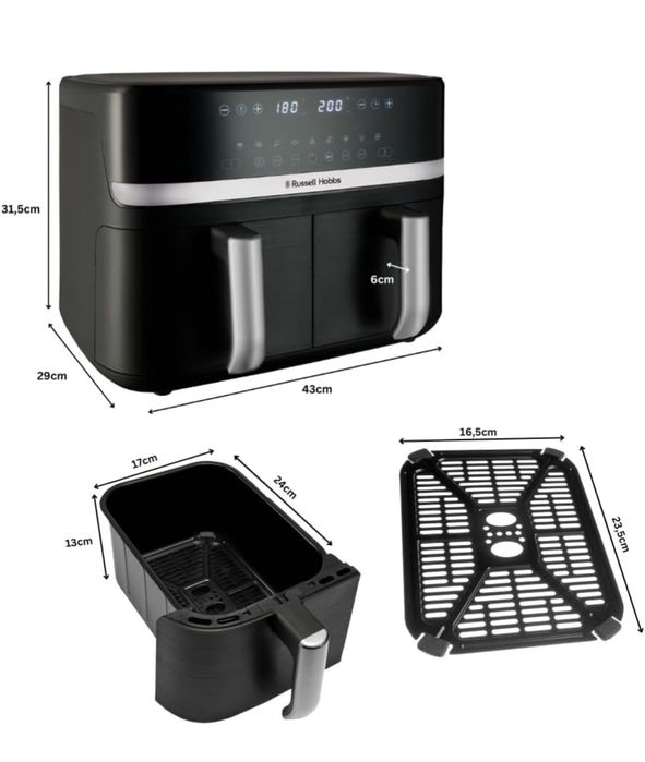 Air Fryer Russell Hobbs 9L Dual – Nova!