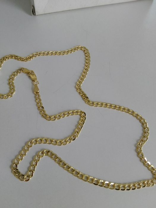 Złoty męski łańcuszek pancerka złoto 585 długość 50 cm    421