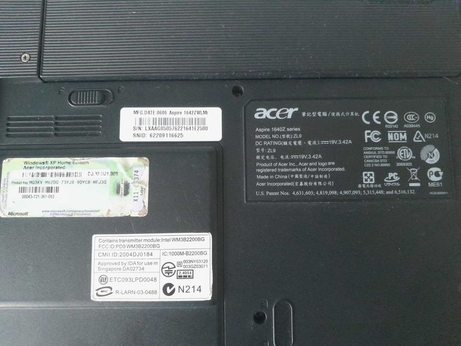 Acer Aspire 1640Z Laptop