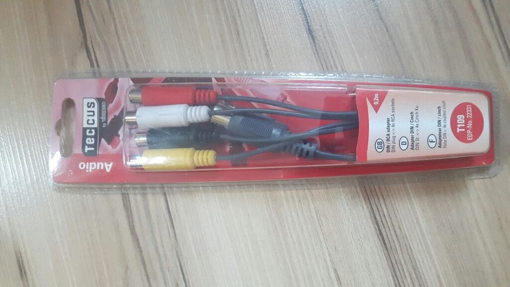 Adapter DIN/cinch Vivanco Audio adapter, 5-biegunowy wtyk DIN