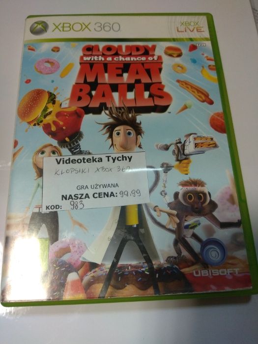 Klopsiki i inne zjawiska pogodowe xbox 360, CLOUDY WITH A CHANCE