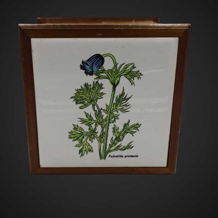 Szkatułka blat kafel ceramiczny w stylu botanica B5/062869