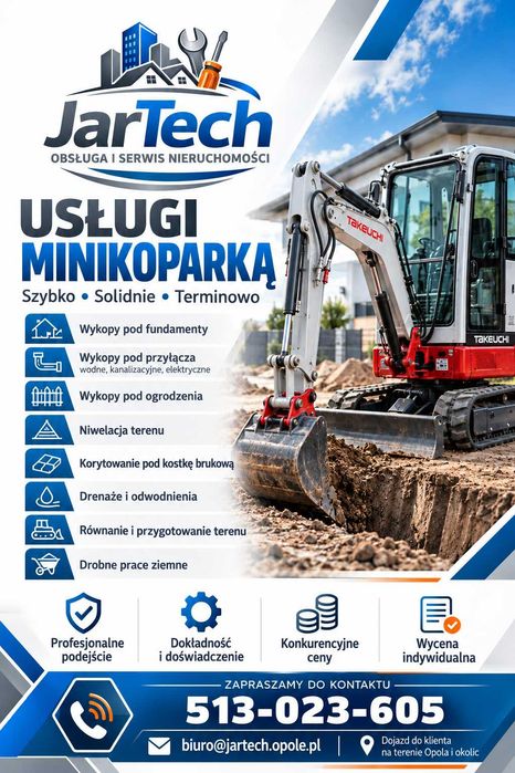 Usługi minikoparką