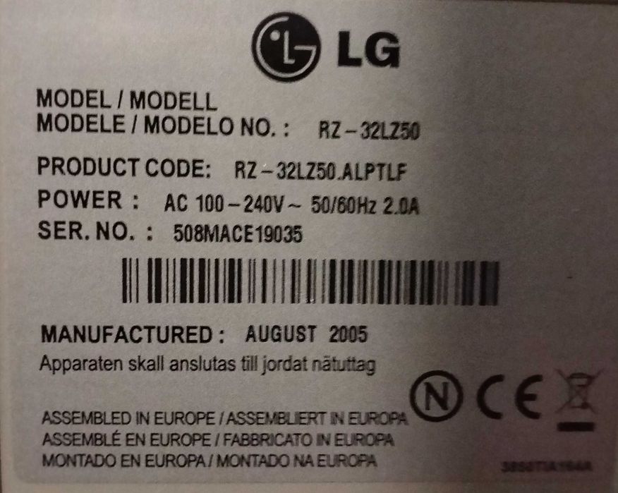 TV Plasma LG 32 - modelo RZ- 32LZ50