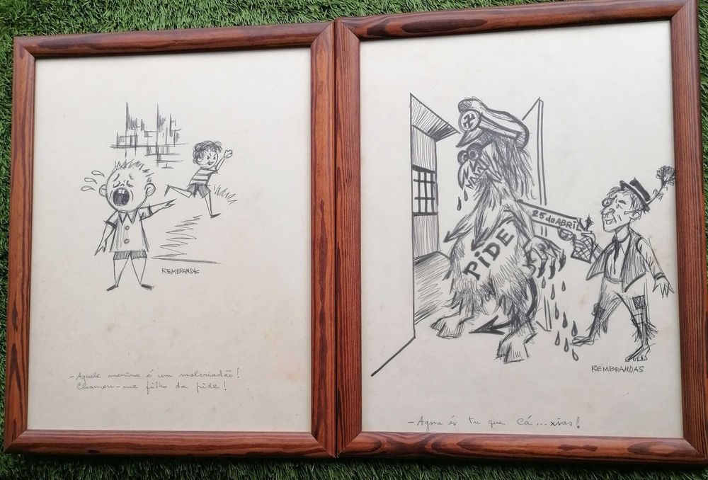 Quadros desenho de humor e sátira