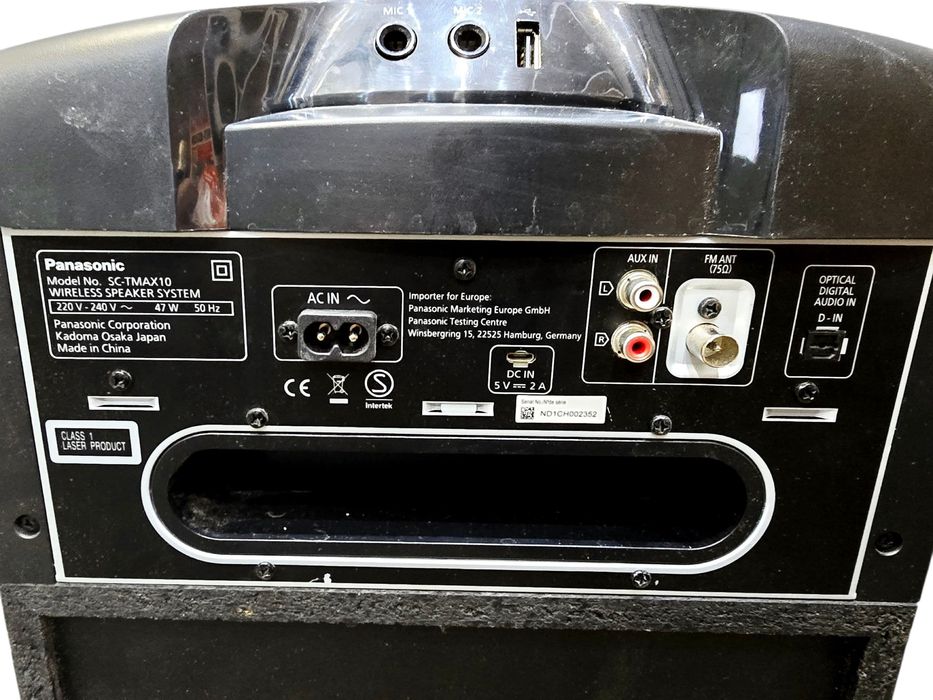 Głośnik przenośny wieża stereo PANASONIC SC-TMAX10