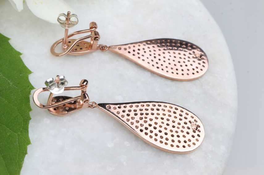 50) Duże kolczyki srebro pozłacane NOWE