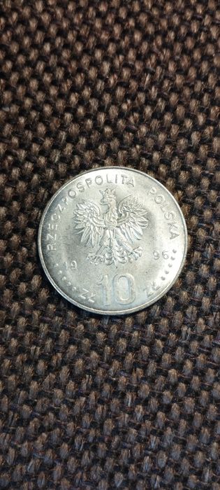 Zygmunt II August 10 zl półpostać 1996 r kopia kolekcjonerska