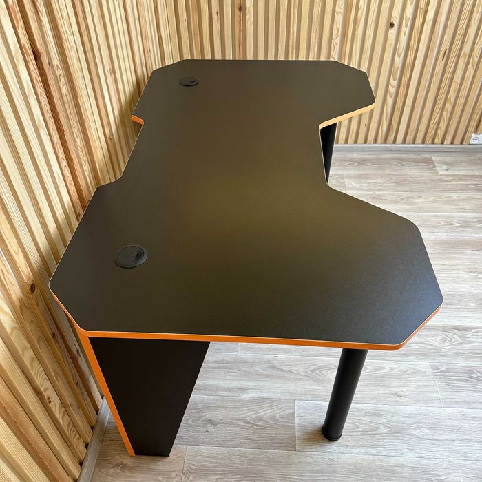 Геймерський комп'ютерний ігровий стіл KiberStol - Prism Black/Orange
