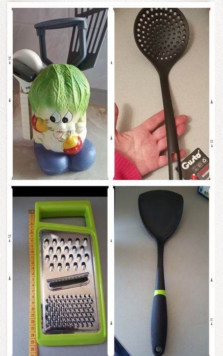 Терка.Шумовка.Лопатка..Нож для хлеба.Тарелки.Подставка на кухню
