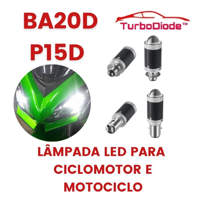 Lâmpada para motociclo, motorizada ciclomotor P15D ou BA20D