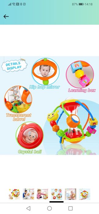 Bola de atividades gatinhar bebés 3M+