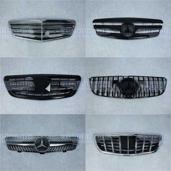 Решетки радиатора mercedes benz GT w211 w222 w207 w167 w219 w213 w212