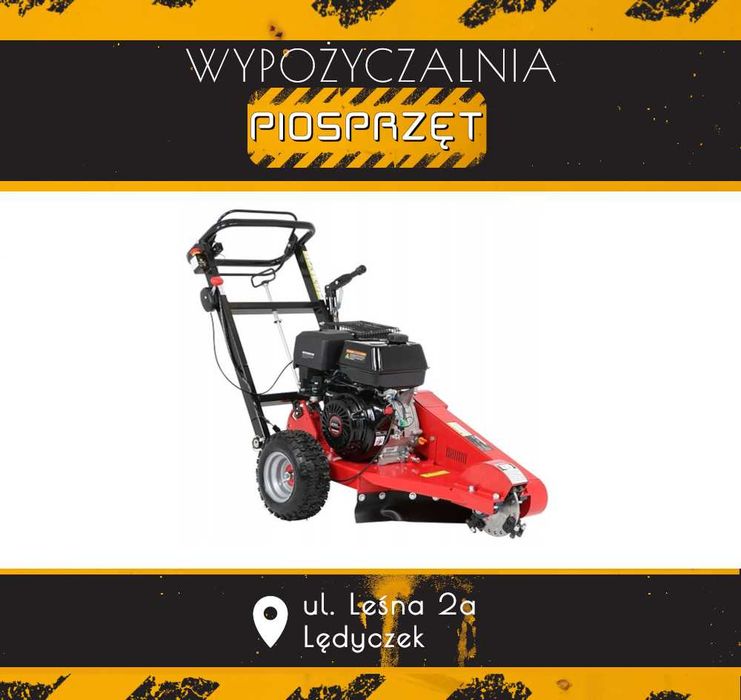 Wynajem frezarki do pni korzeni drzew karczownik spalinowy ogrodowy
