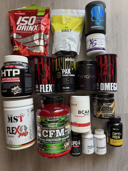 Спортивне харчування Animal Pak, AMIX, Optimum Nutrition, GymBeam, XTEND, MST, Nutrend Протеїн, Креатин, Вітаміни, Передтренувальні комплекси
