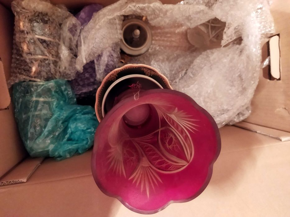 Ваза красное стекло СССР