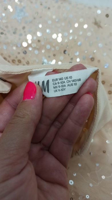Śliczna sukienka balowa impreza tiul cekiny H&M