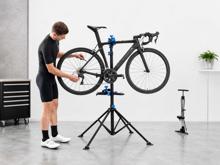 Duży Stojak Rowerowy Serwisowy 30kg Stabilny Wieszak Uchwyt Mtb Szosowy