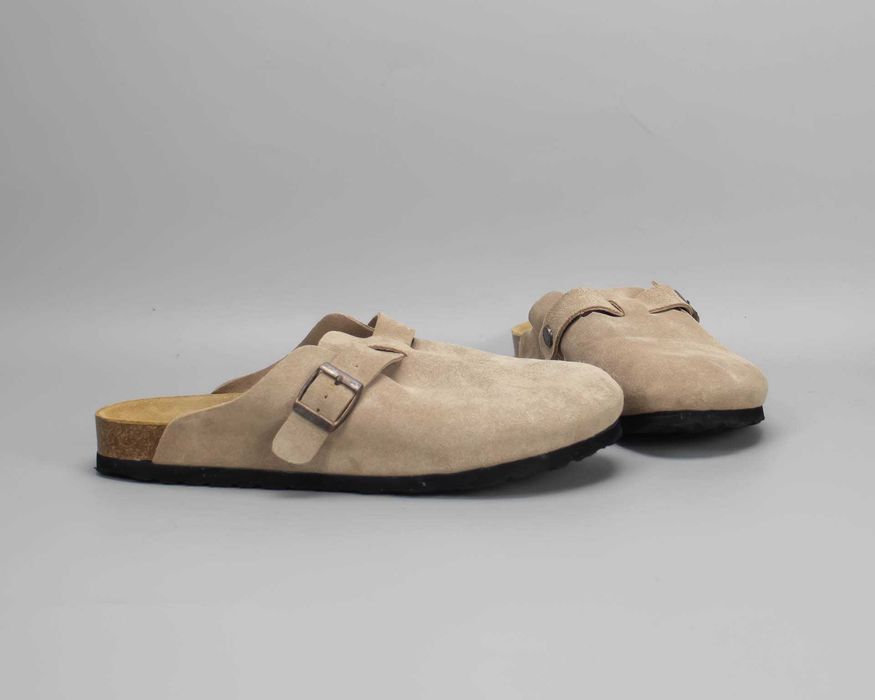 Стильные закрытые тапки Birkenstock Boston.43 размер.Замшевые шлепки.Тапочки