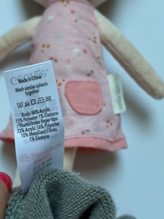 George nowe rękawiczki dla dziewczyni 2pak szare różowe uniwersalne