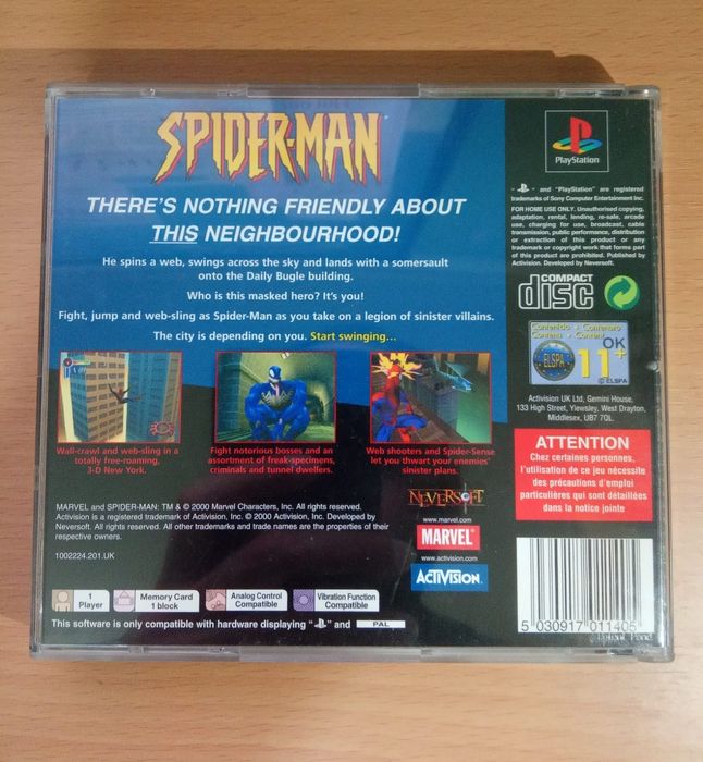 Spiderman 1 PS1 CIB