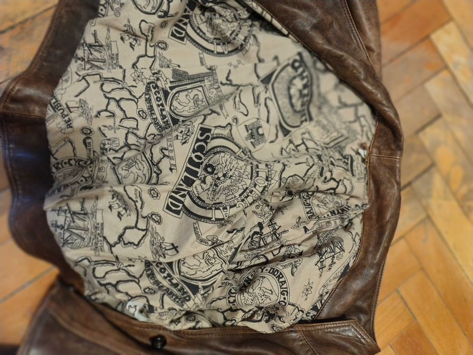 Kurtka skórzana w kolorze brąz