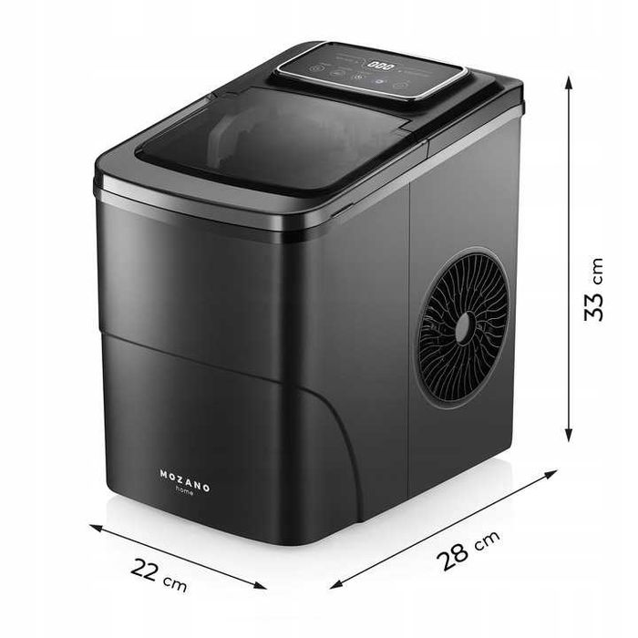 WYDAJNA Kostkarka do lodu 12KG domowa maszyna do kostek ekspresowy lód