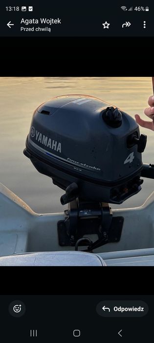 Silnik łódka Yamaha 4KM 4 T stopa S bardzo dobry stan