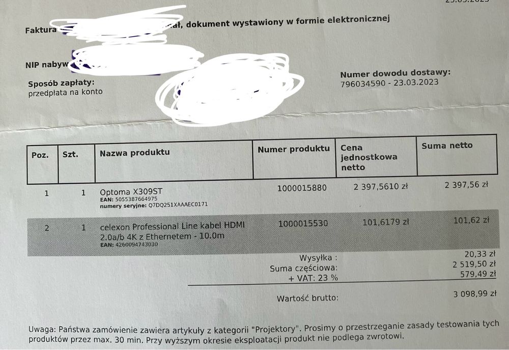 Tabl. interakt.z projektorem  + uchwyt
