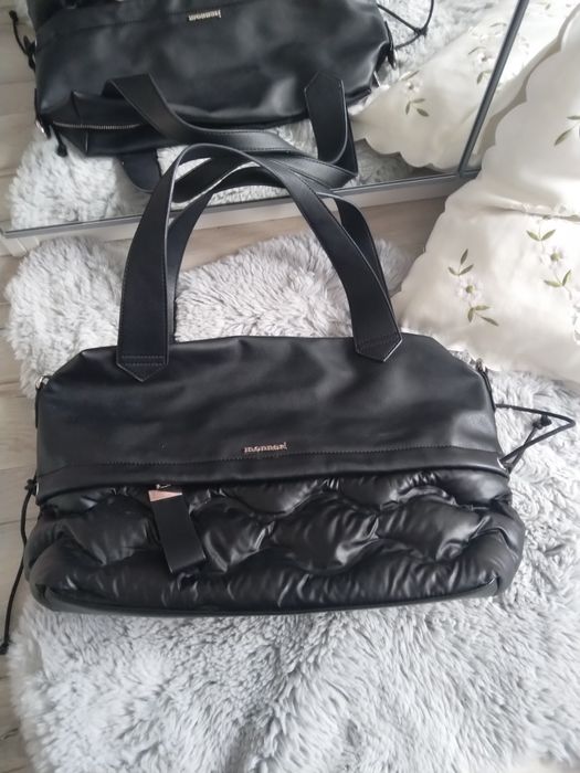 Monnari czarna torebka damska duża elegancka