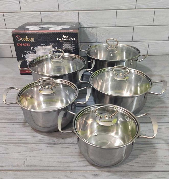 Набор посуды‼️ Набор каструль 5шт‼️ Набір посуду каструль з кришками