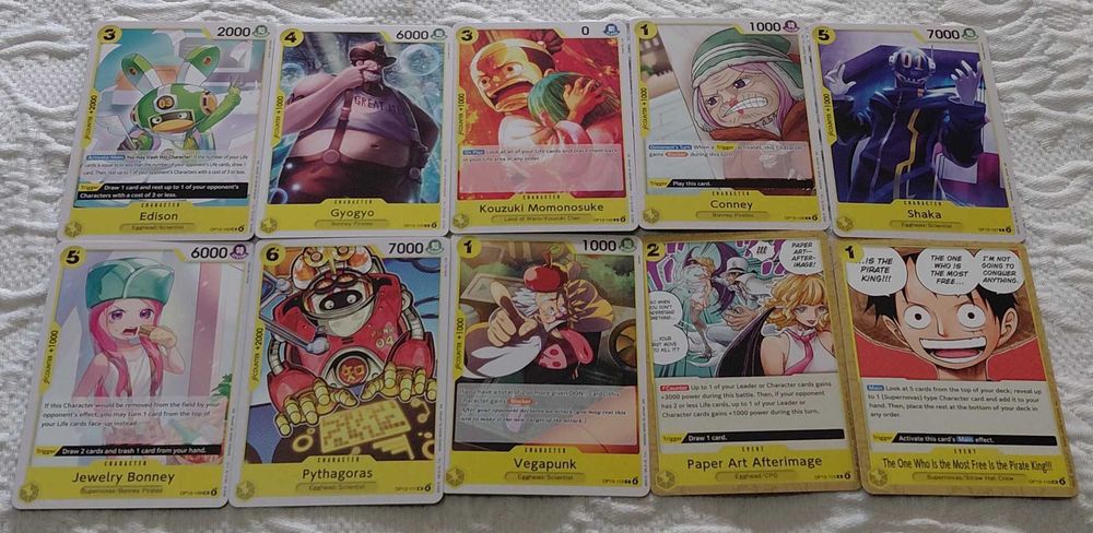 73 cartas one piece tcg op13