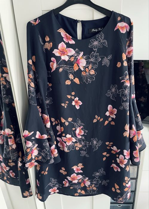 Pretty girl sukienka 36 s kwiaty floral praca biurowa