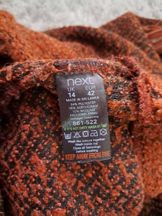 Piękny brązowy sweter ciepły next 40 42
