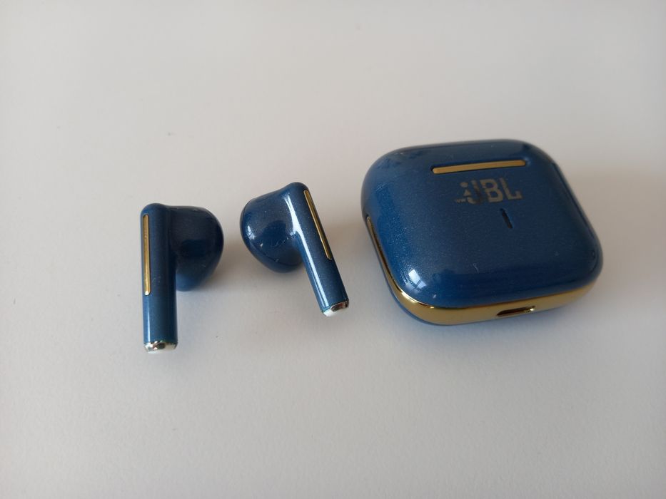 Auriculares Sem Fios wwJBL - Azul e Dourado